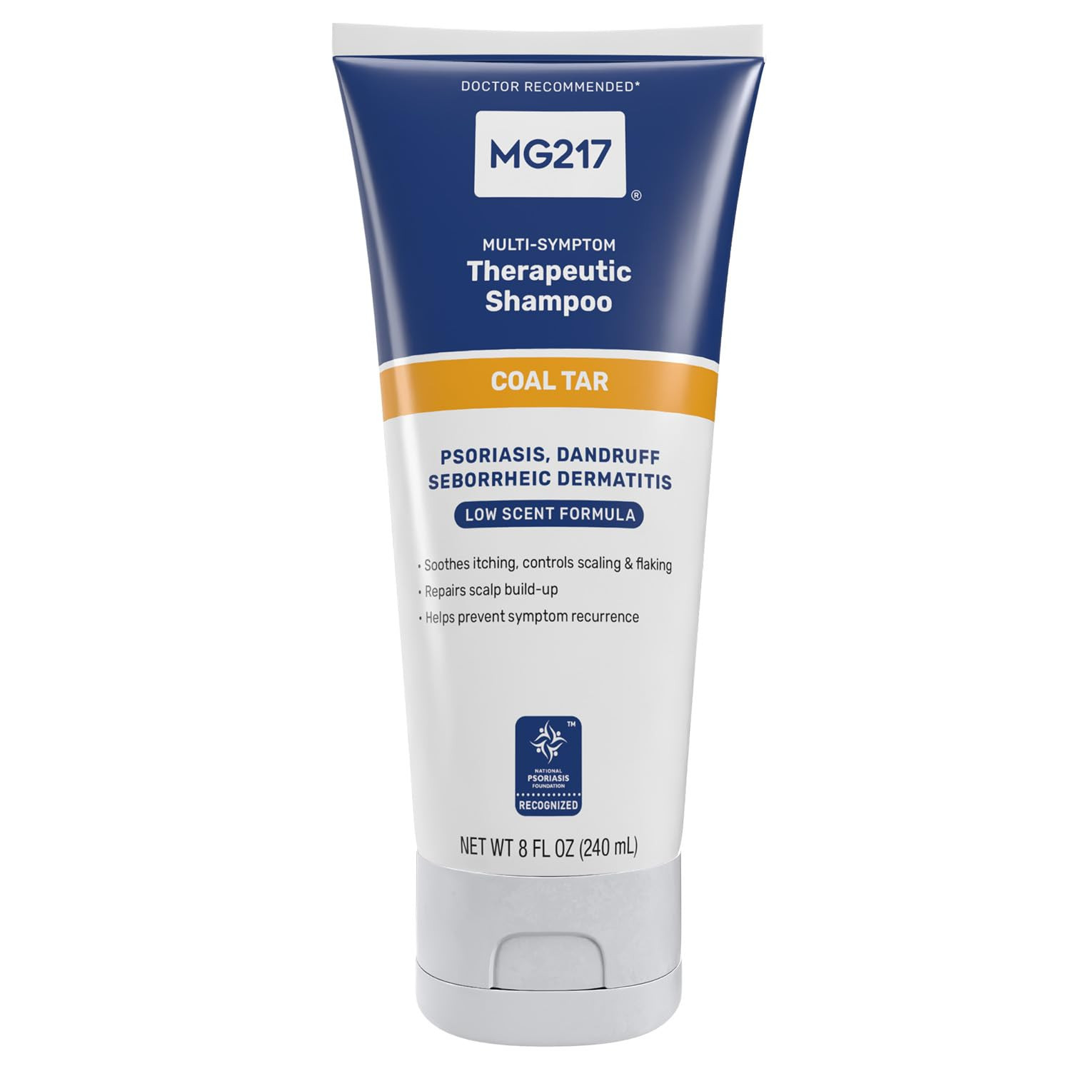 MG217 Psoriasis Shampoo with Coal Tar, Therapeutic Scalp Treatment 8floz
