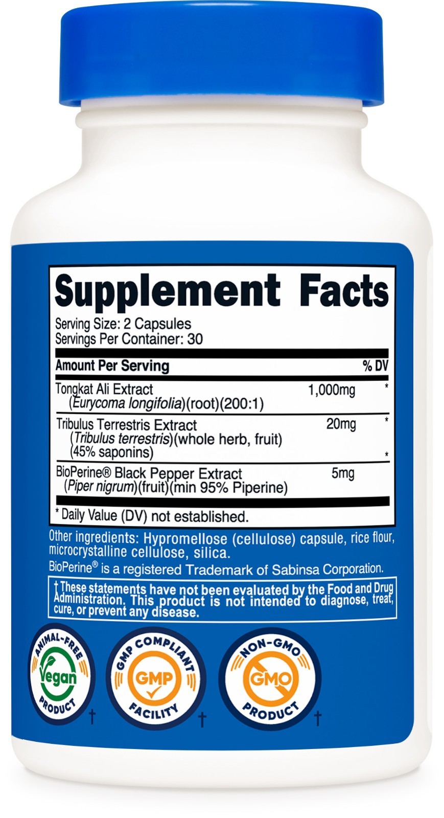 Nutricost Tong-kat Ali 500mg, 60 Capsules 200:1 Extract