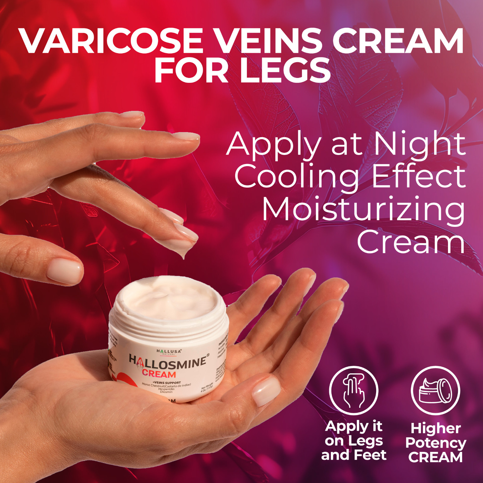 Varicose Veins Treatment for Legs | Varicose Veins Cream for Pain Relief | 4oz