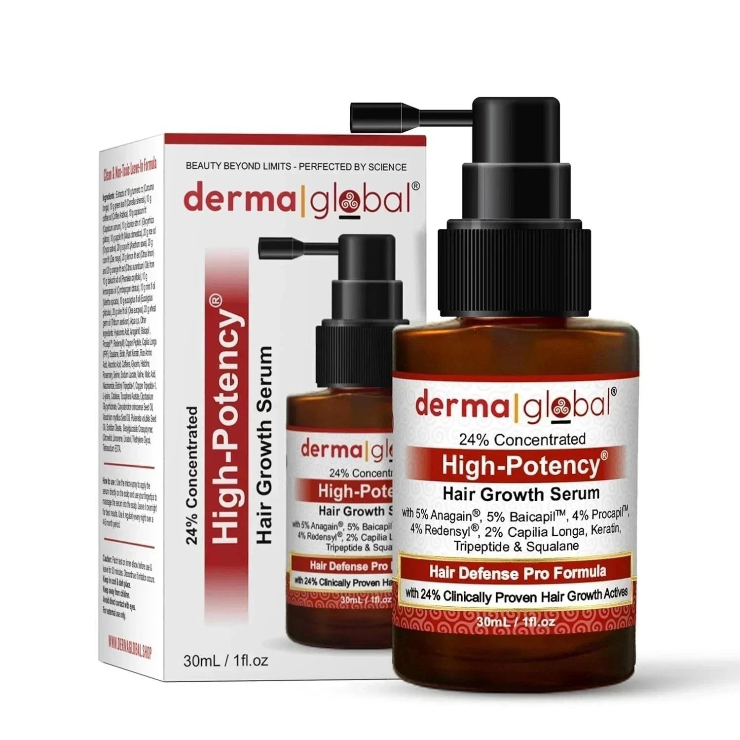 Derma Global Hair Serum – Intensive Scalp Care Formula – High Potency (One)