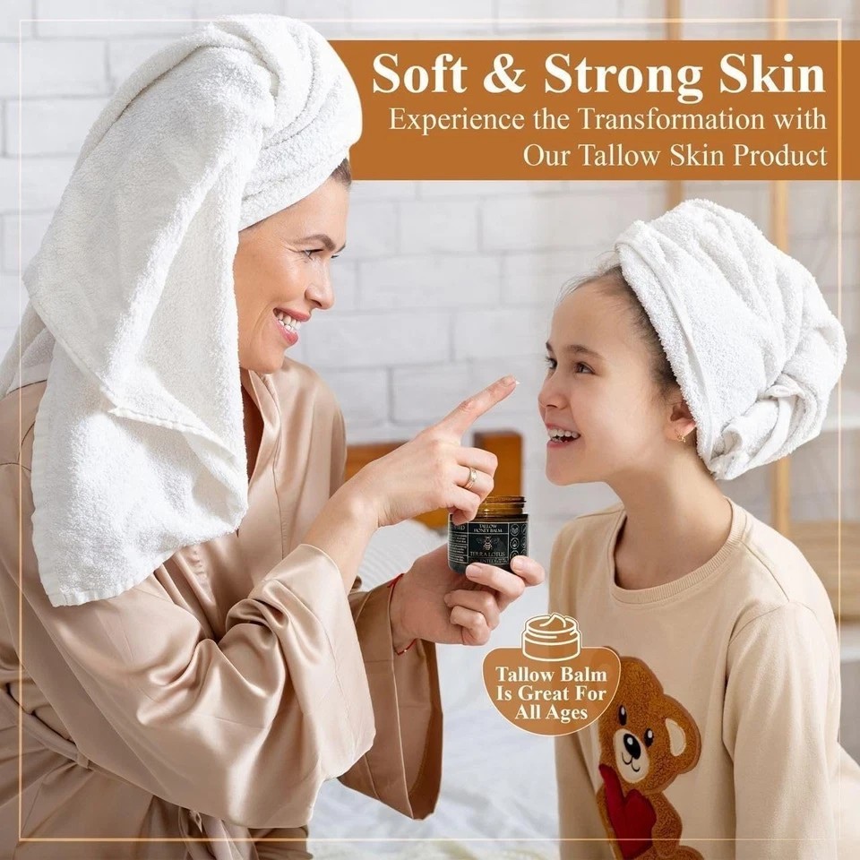 NEW! Terra Lotus ORGANIC Beef Tallow Balm Raw Honey Citrus Moisturizing Cream