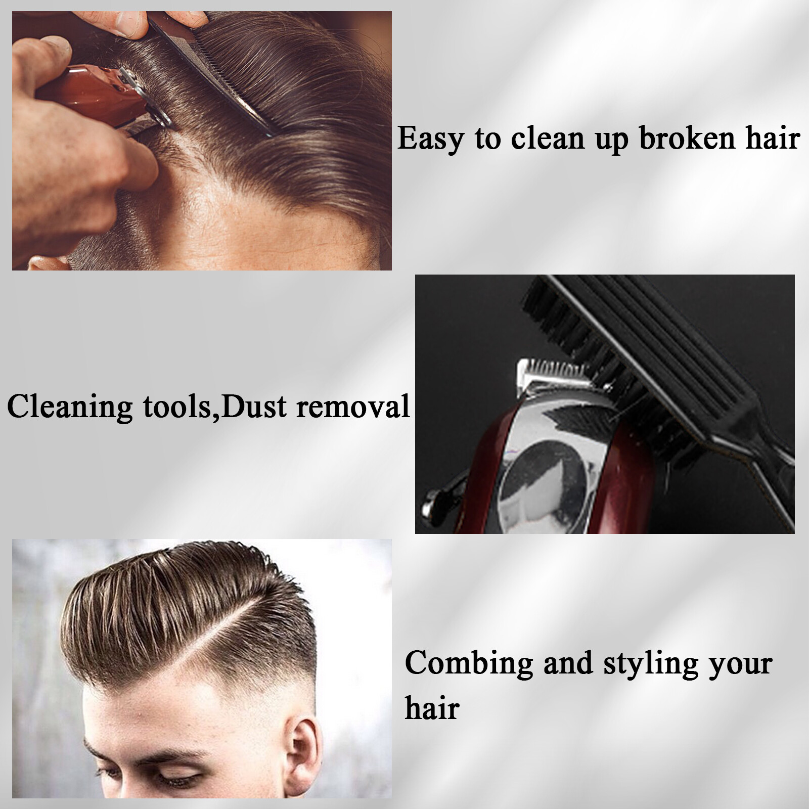 5/10/20pcs Soft Bristles Barber Blade Cleaning Clipper Trimmer Nylon Brush Comb