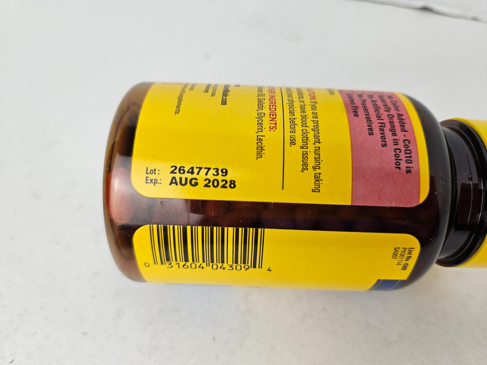Nature Made CoQ10 100mg Dietary Supplement 120 Softgels Exp 08/2028
