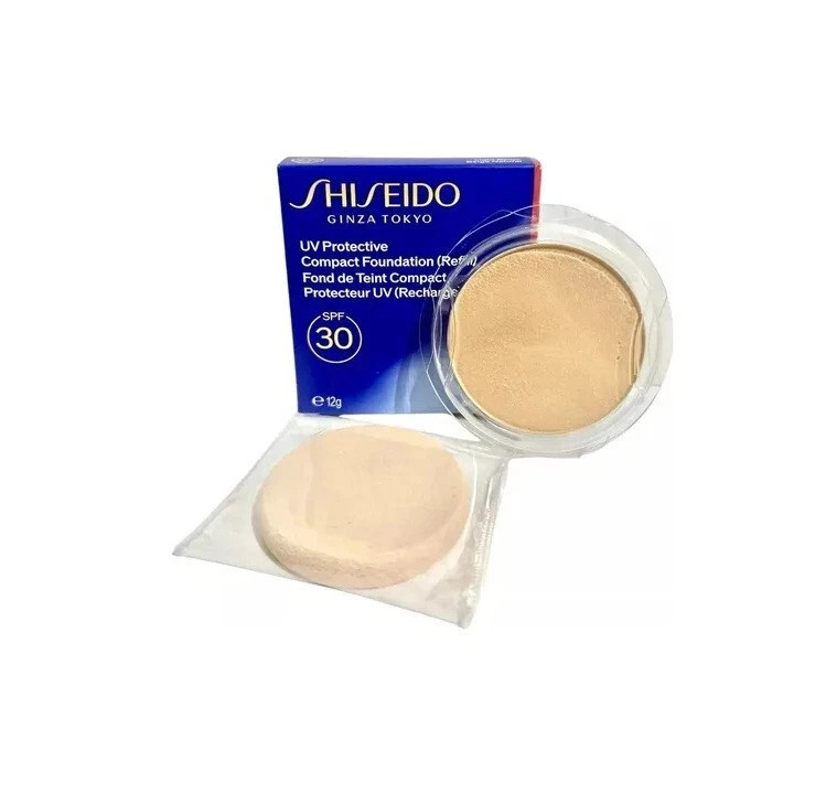 SHISEIDO UV PROTECTIVE COMPACT FOUNDATION (REFILL) SPF30 12G #LIGHT BEIGE NIB