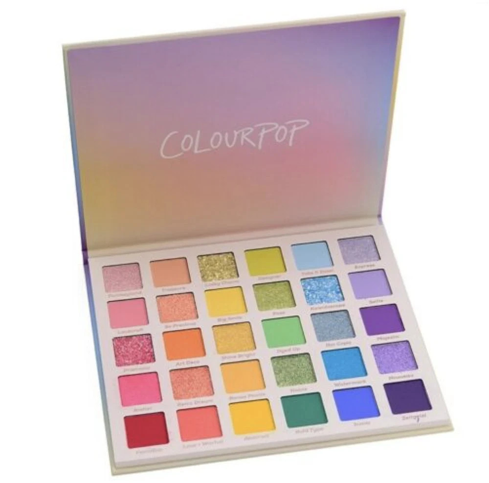 ColourPop FADE INTO HUE Large Mega Eyeshadow Palette Rainbow 30-pan Large NEW
