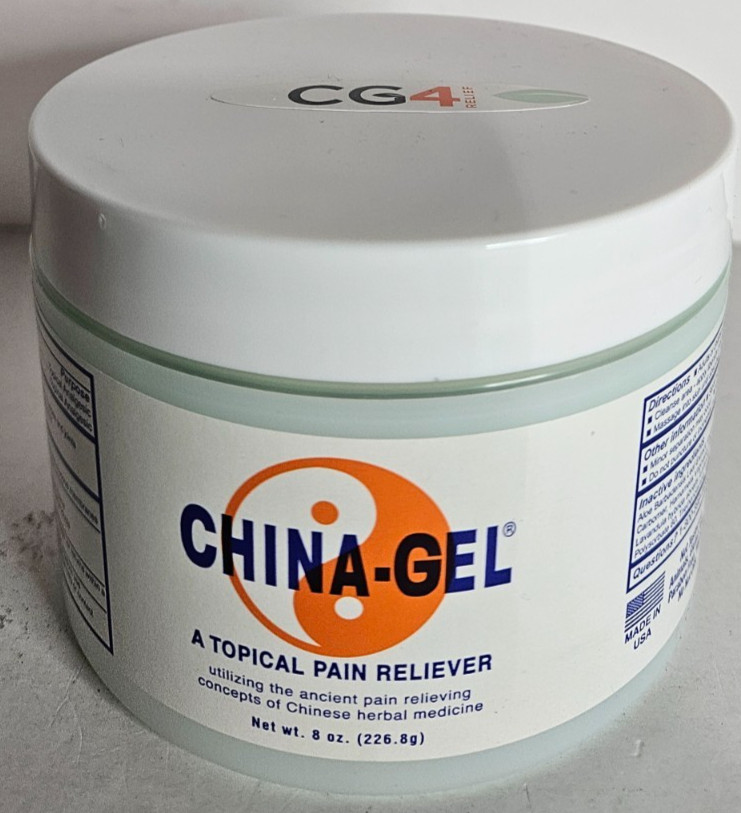 China gel topical pain reliever 8 ounce made in the USA