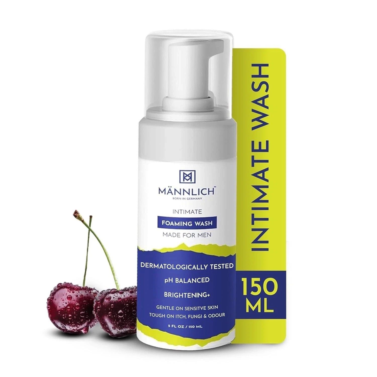 Mannlich Intimate Wash for Men 150 ml Tested With Tea Tree Oil,Neem Lactic Acid