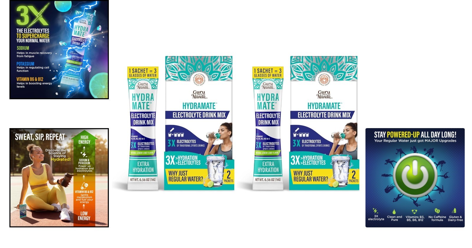 Boost Your Wellness with Hydramate Electrolyte Powder – 2 Sachets for Hydration