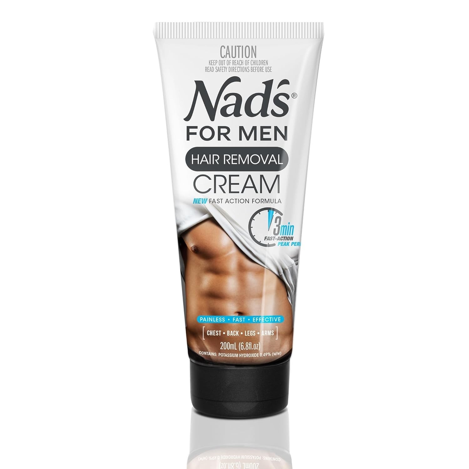 Gentle Depilatory Cream for All Skin Types – 6.8 Fl Oz Hair Removal for Men