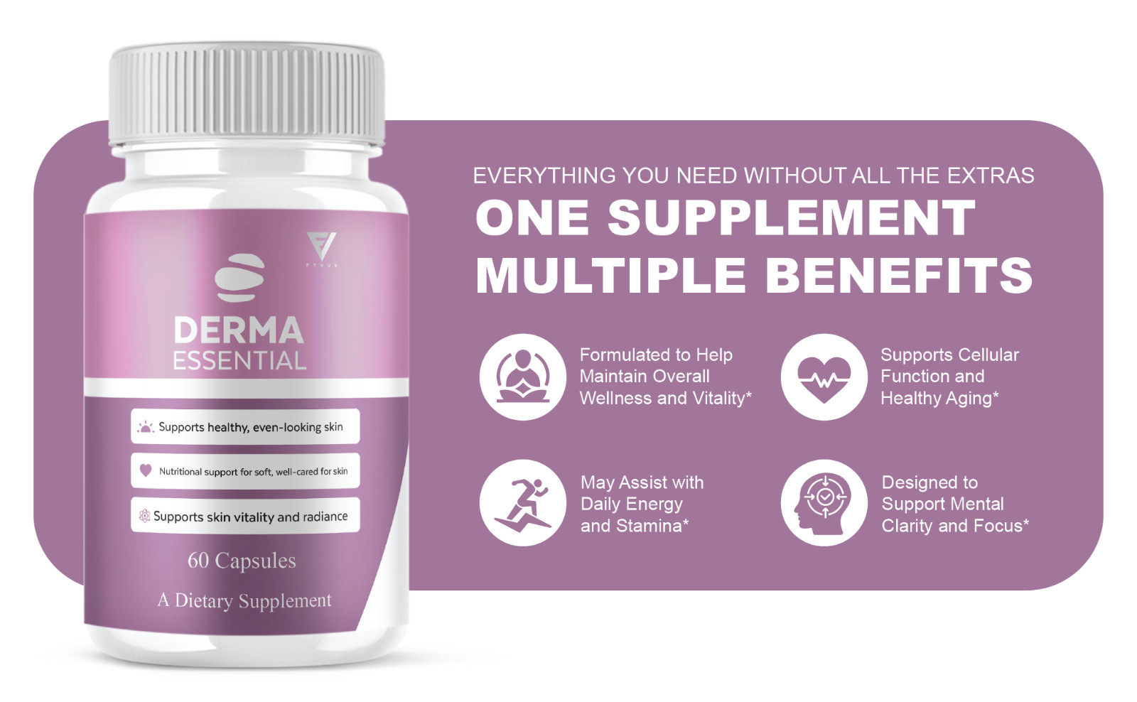 (3 Pack) Derma Essential Capsules, DermaEssential Supplement (180 Capsules)