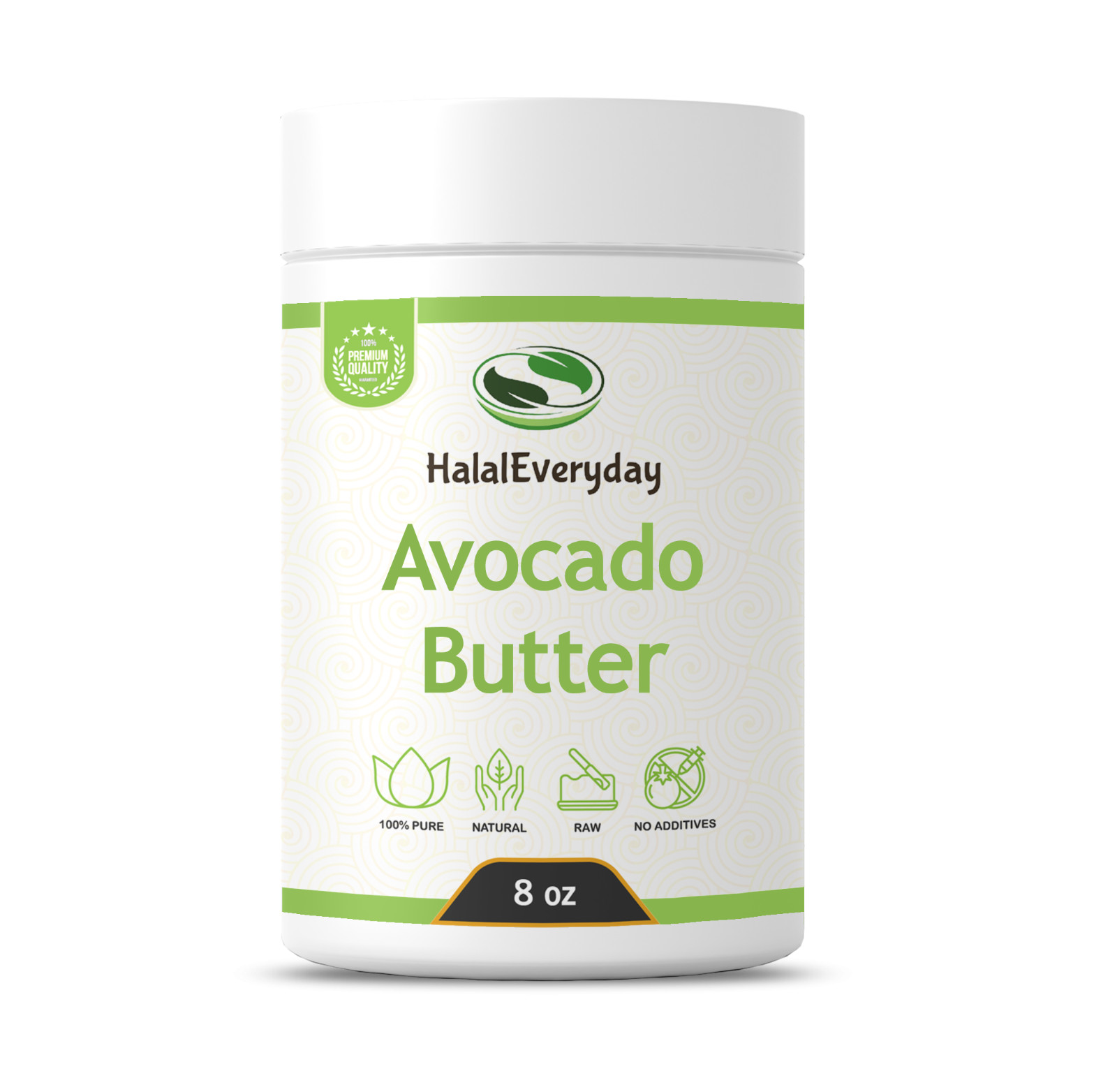 Avocado Butter 8 oz. – 100% Pure Natural Raw Unrefined Cold Pressed Premium Jar