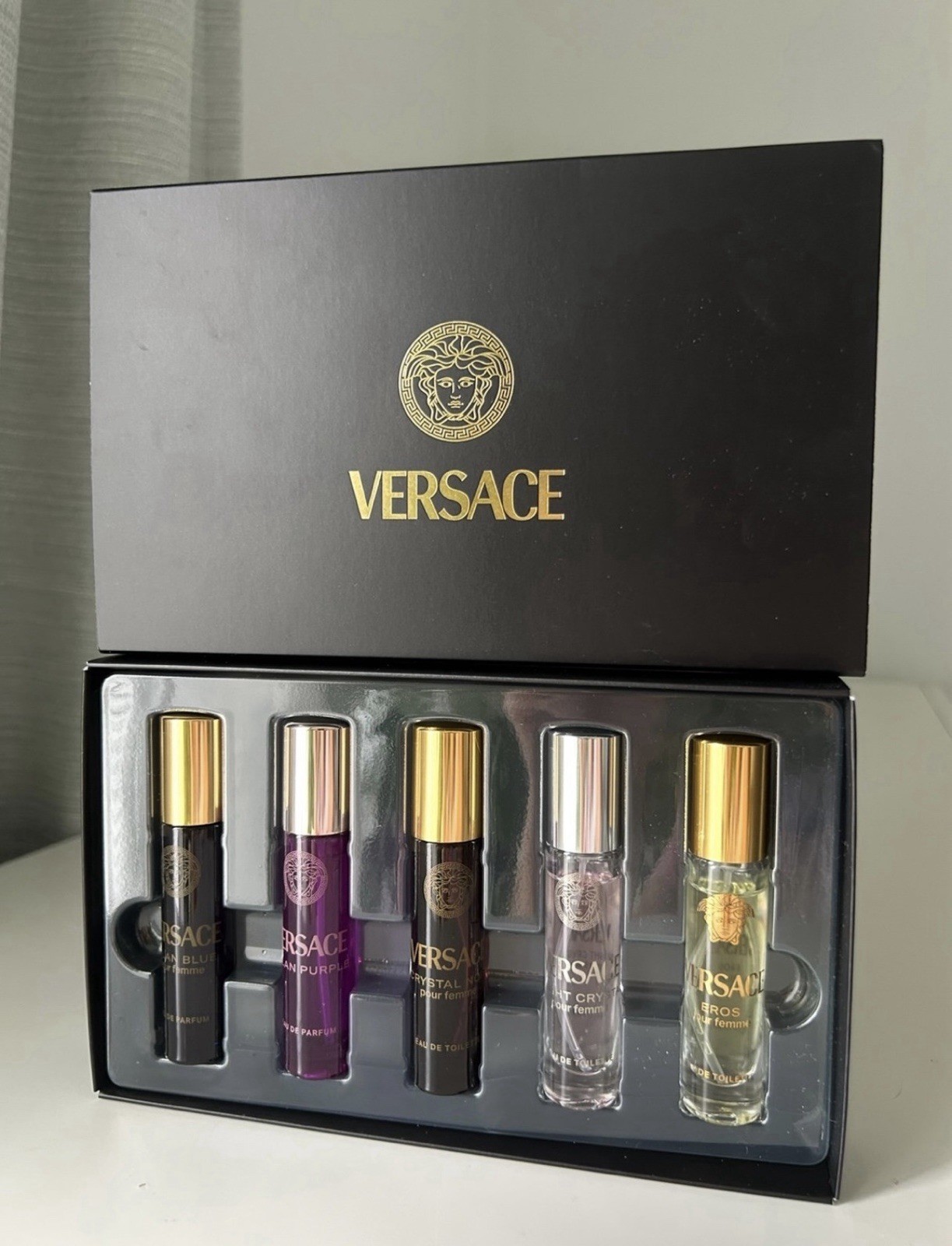 Versace Fragrance Set Eros Bright Crystal Dylan Purple Dylan Blue Crystal Noir