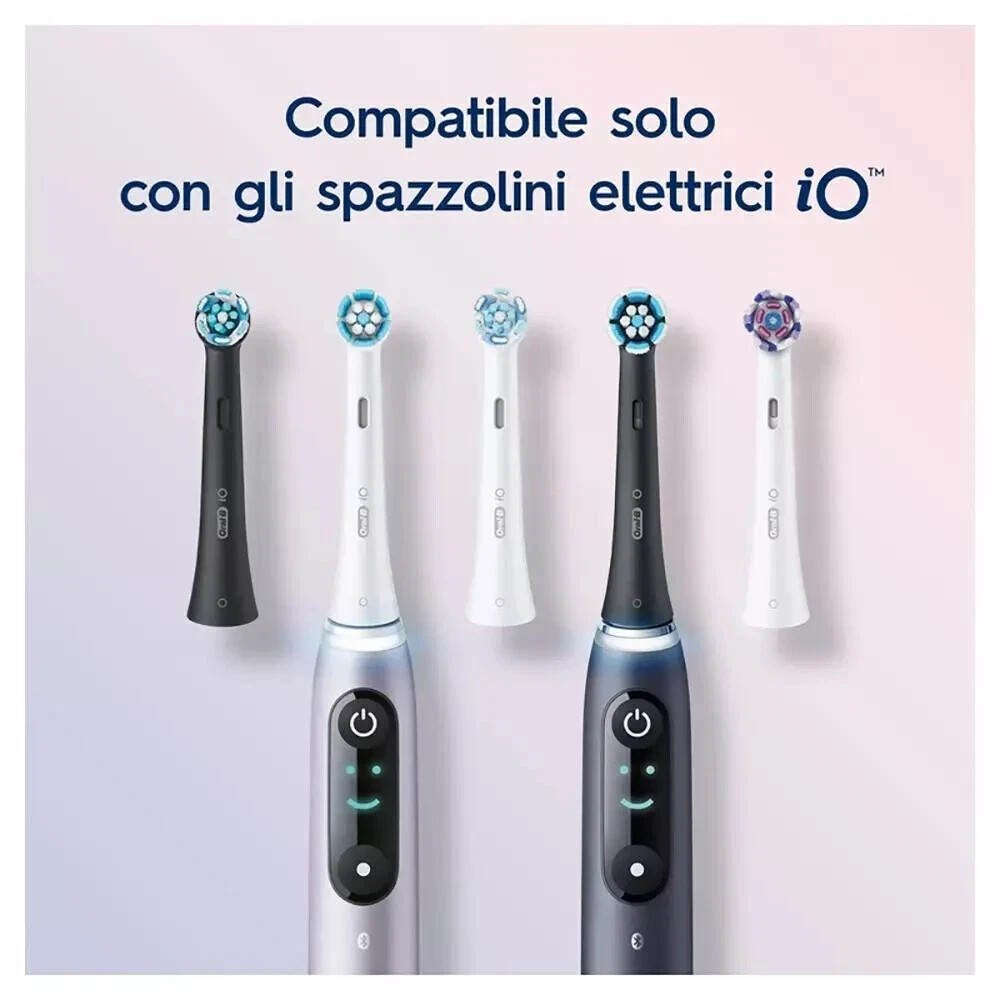 Oral-B iO Gentle Care Replacement Brush Heads, BLACK, 4 Heads