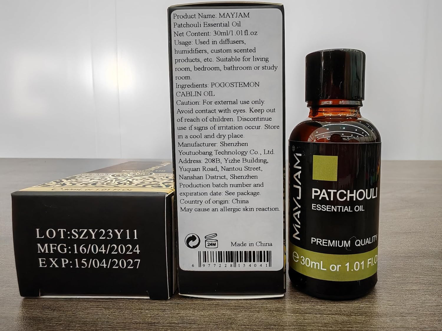 Patchouli Essential Oil, 1.01FL.OZ Essential Oils, Use with Diffuser, during Yog