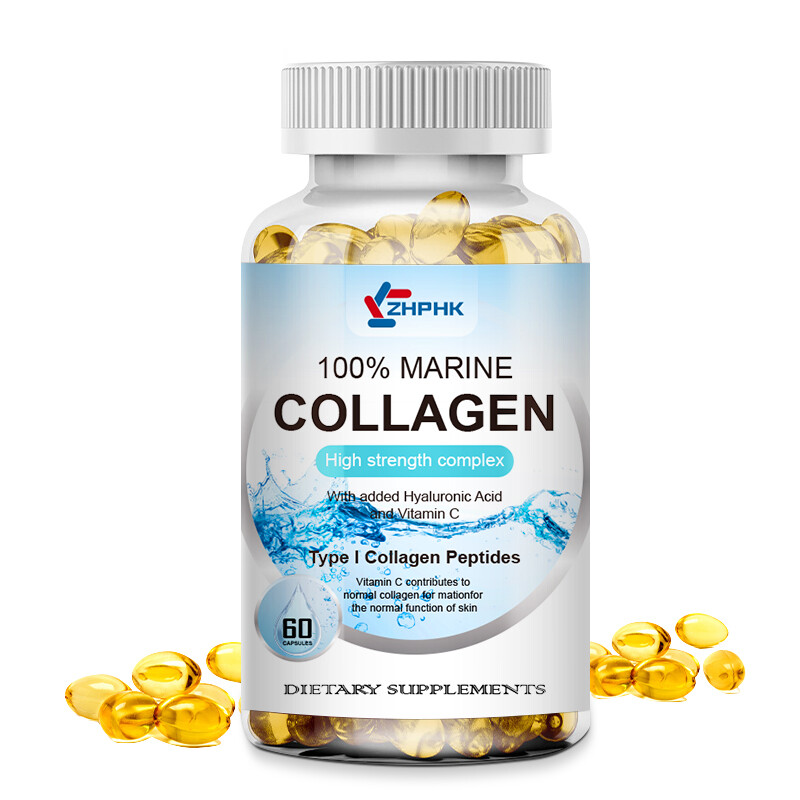 (3 Pack) Marine Collagen 1300mg Hyaluronic Acid,Vitamin C,Skin Health Supplement