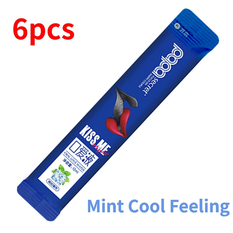 6Pcs Oral Sex Water Liquid Edible Lubricant Strawberry Peach Flavor Ice Fire Lub
