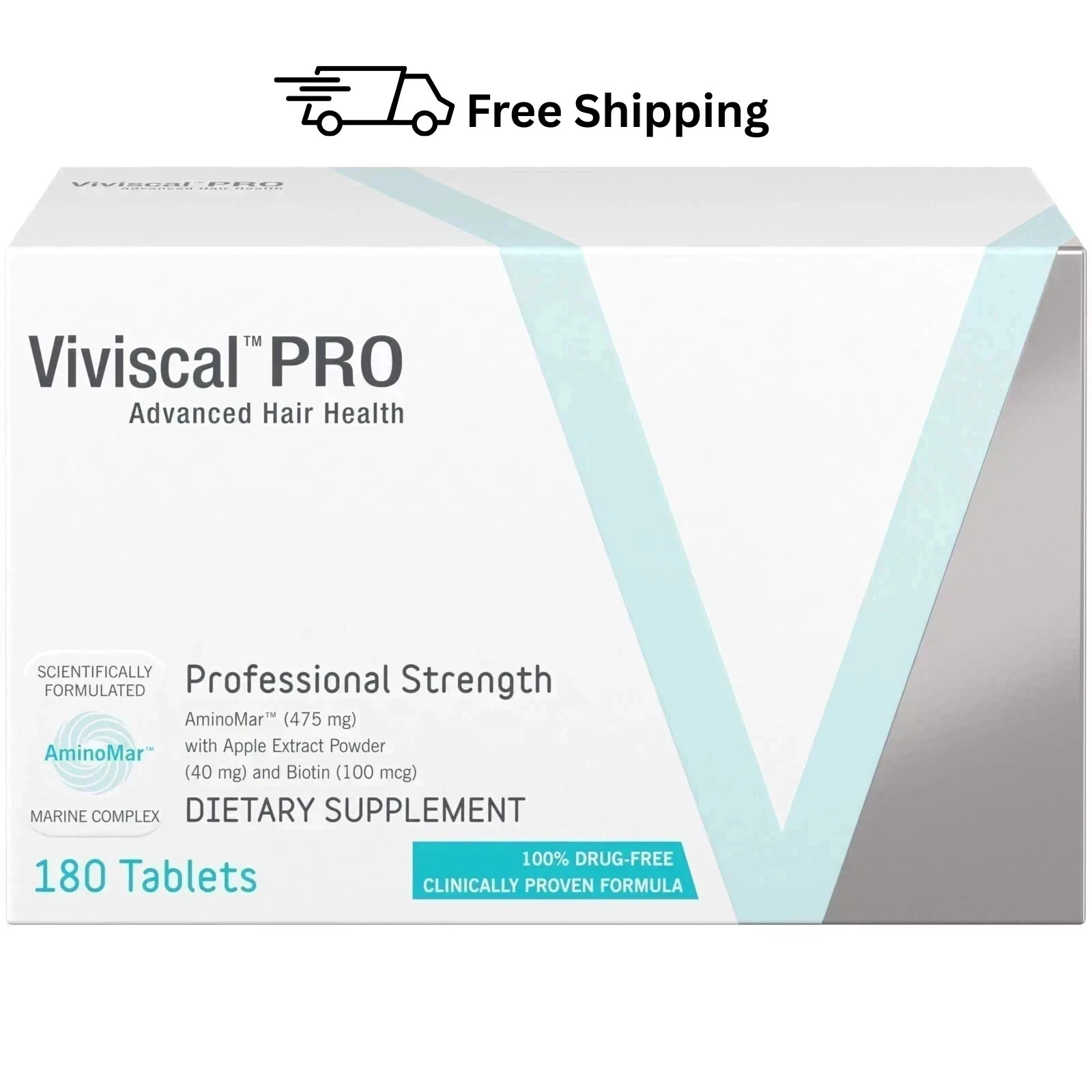 Viviscal PRO Advance Hair Growth Supplement 180 Tablets Exp 08/2027