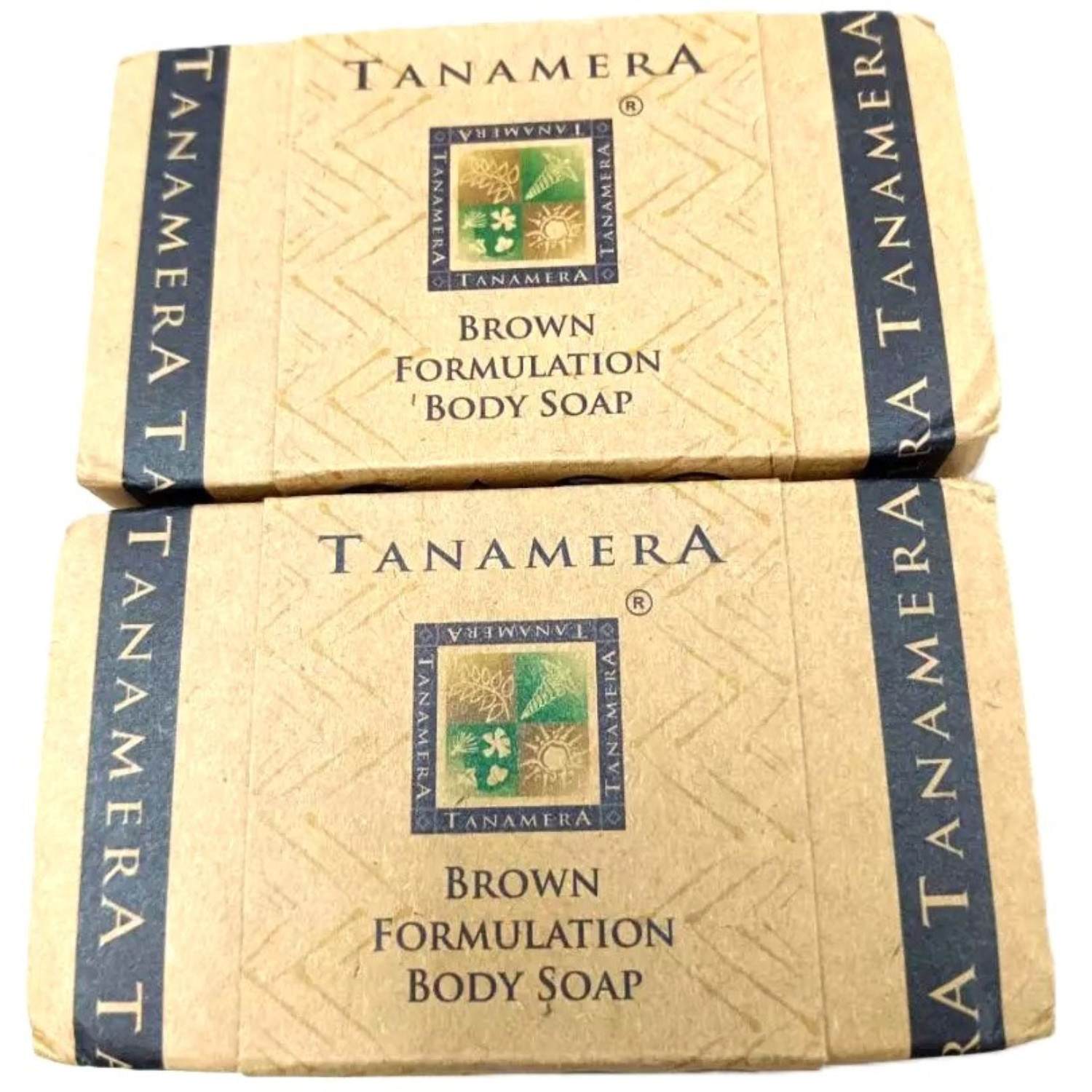 Tanamera Brown Body Soap 2x100g Herbal Exfoliating Bath Bar Malaysia