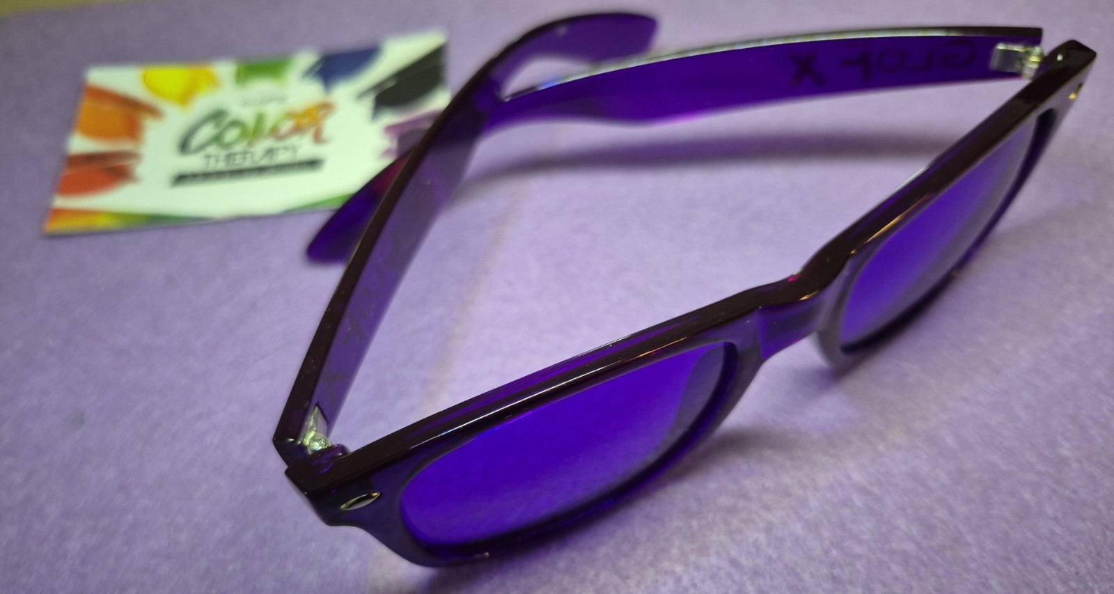 Color Therapy, Unisex Adult Color Enhancing Glasses In Purple