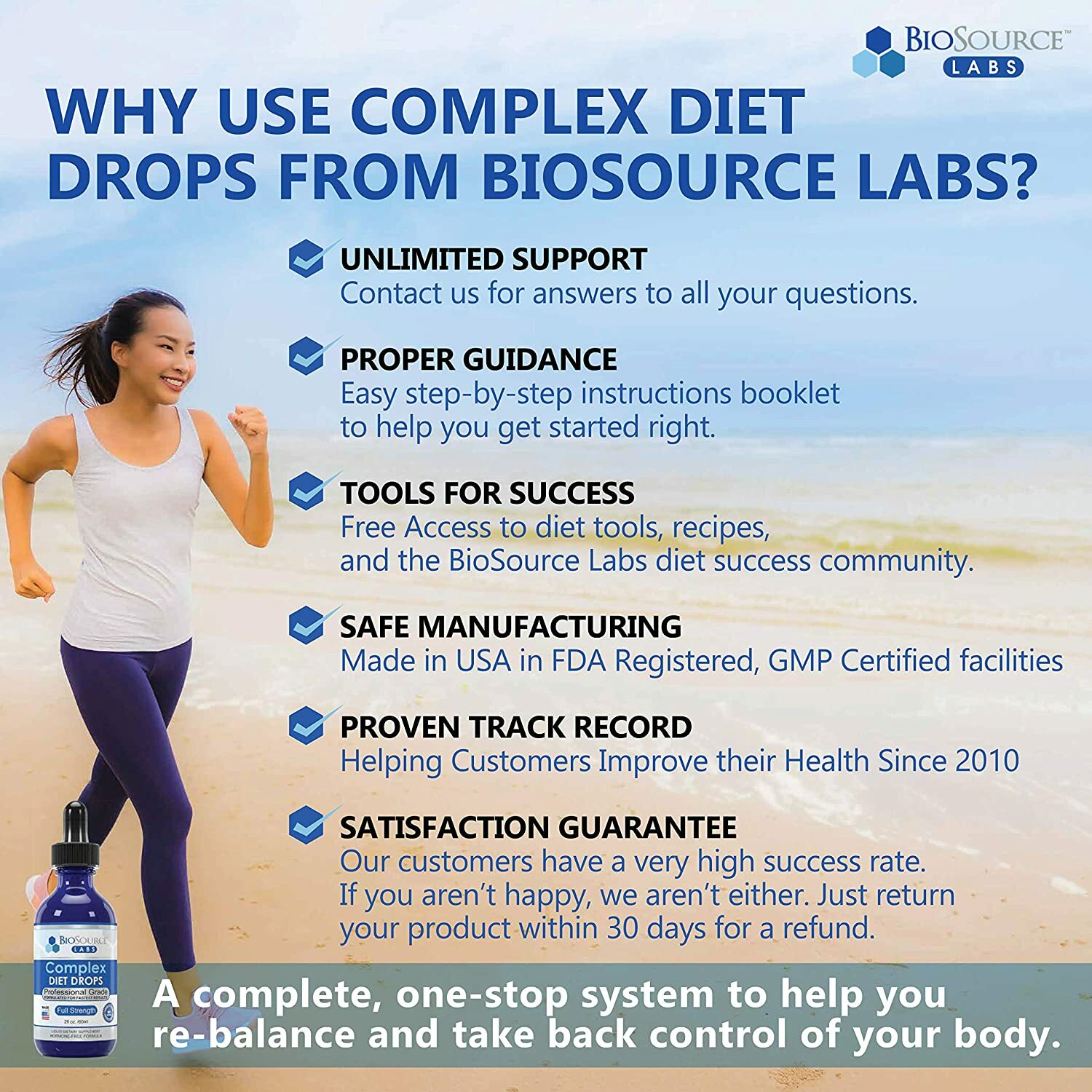 BioSource Labs Complex Diet Drops – Natural Weight Management Drops Unisex 2 oz
