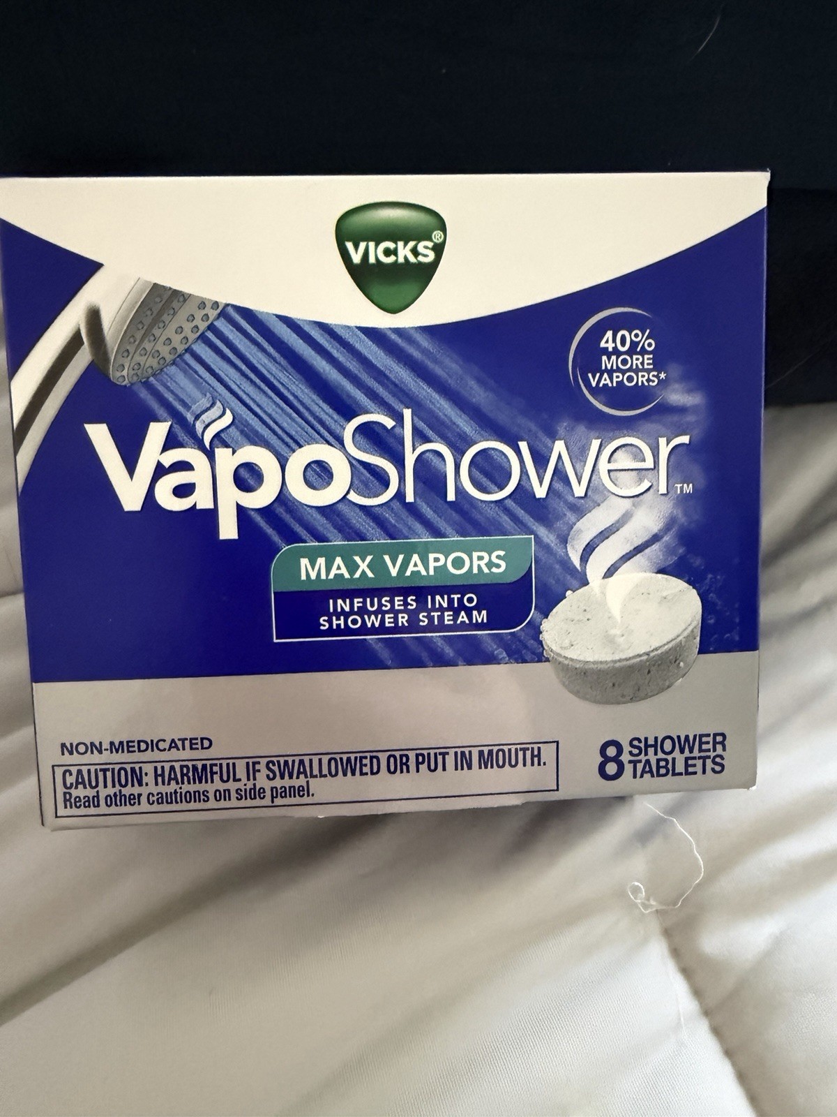 Vicks VapoShower 8 Tablets Max Vapors Shower Steam Aromatherapy Tablets NEW ✅