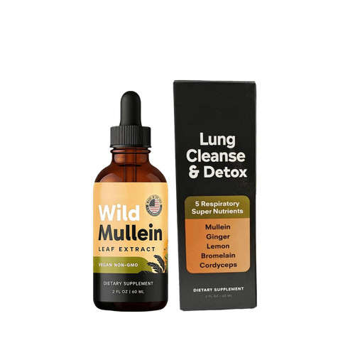 All-Natural Mullein Drops With Ginger & Lemon For Lung Cleanse NEW .bwCV