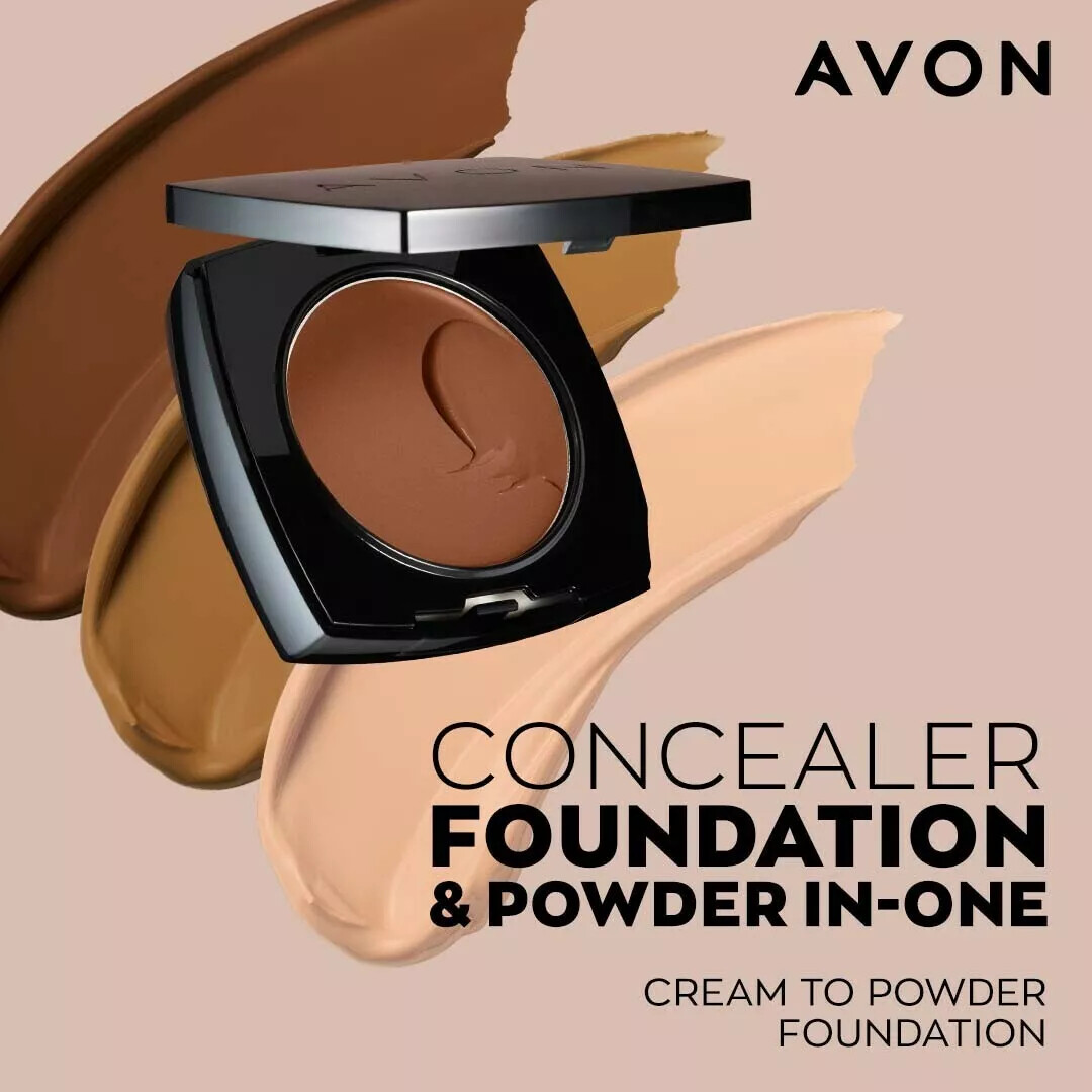 Avon True Colour FLAWLESS CREAM-TO-POWDER FOUNDATION Compact 9g / Various Shades
