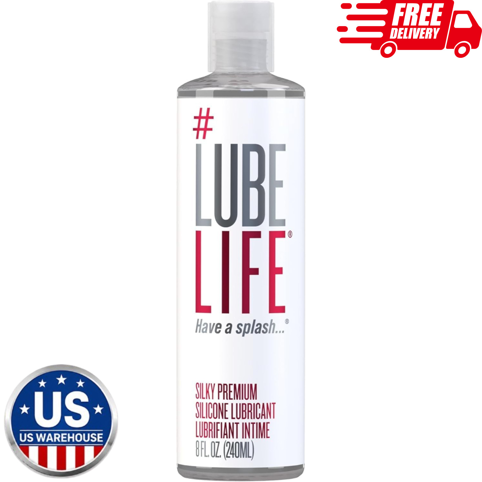 LUBELIFE Silky Premium Silicone Personal Lubricant, 8 Fl Oz