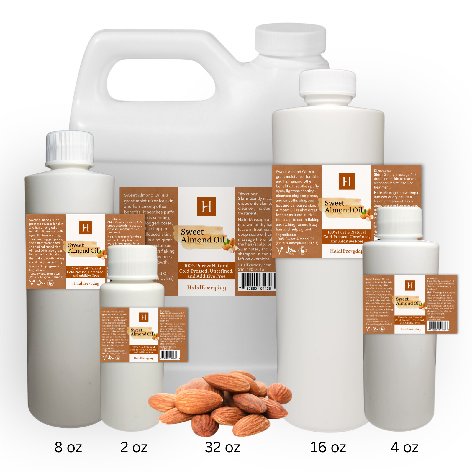 Carrier Oil Cold Pressed 100% Pure For Skin, Hair, DIY