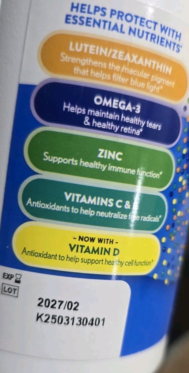 Bausch + Lomb Ocuvite Adult 50+ Eye Vitamin & Mineral 150 X 2 = 300 Softgels