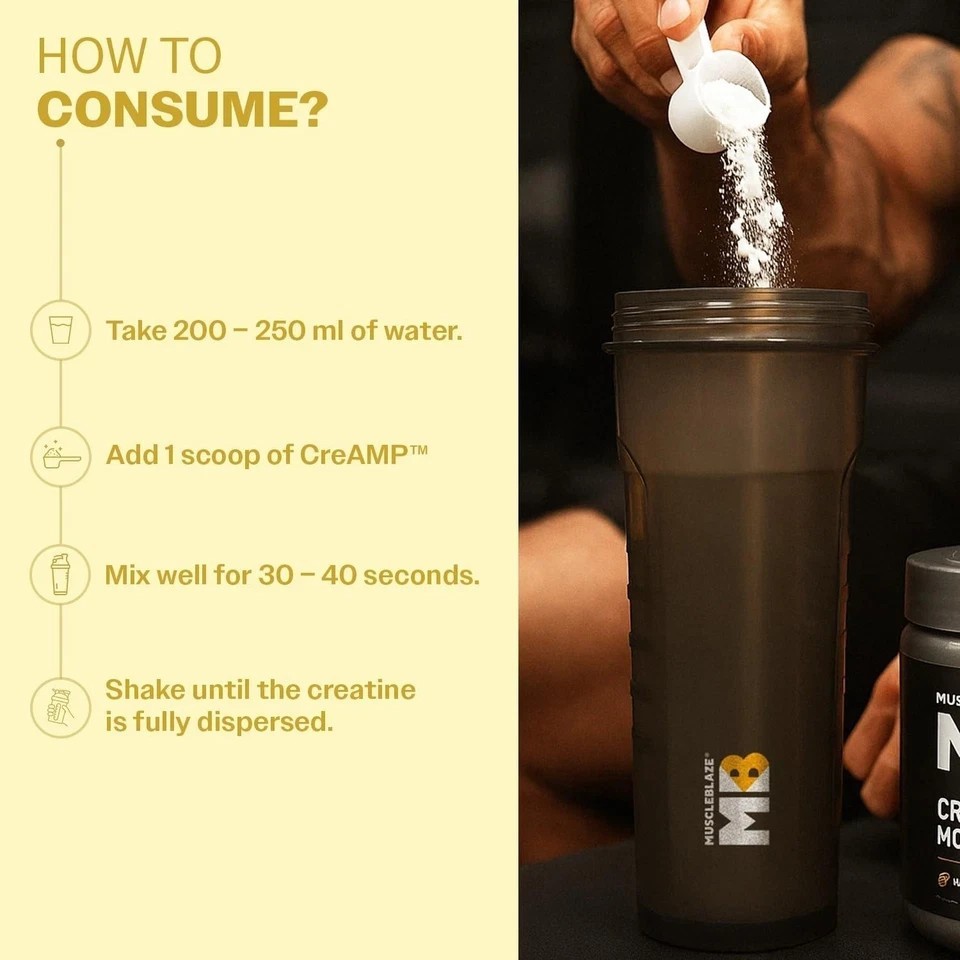 Micronised Creatine Monohydrate CreAMP Powder, Citrus Blast (30 Servings, 120g)