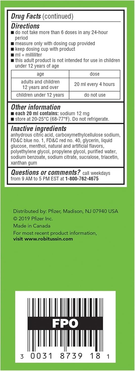 Adult Maximum Strength Cough Plus Chest Congestion DM Max, Cough Suppressant …