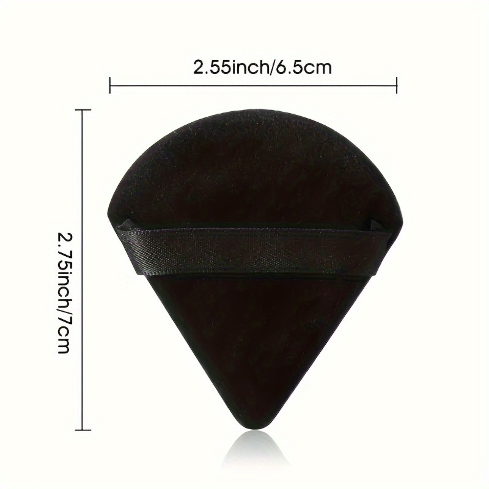 12PCS Black Velour Triangle Powder Puff Soft for Loose Mineral Powder