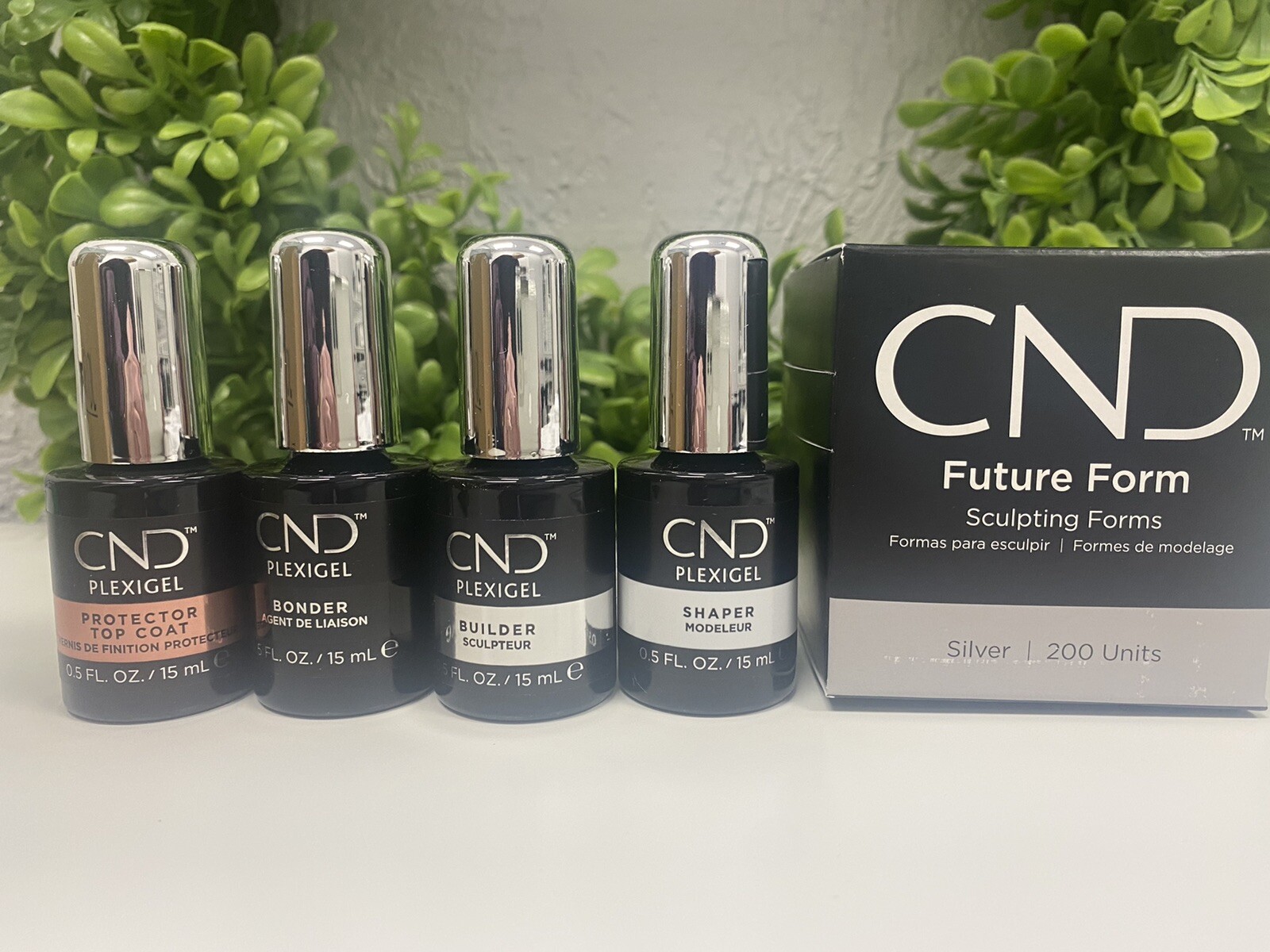 NEW CND PLEXIGEL Bonder, Builder, Protector Top Coat, Shaper, Gel Builder 0.5 Oz