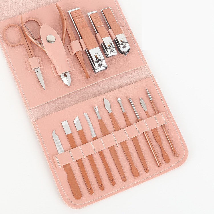 16 Pcs Stainless Steel Nail Clippers Set Manicure Kit Ingrown Toenail Clipper US