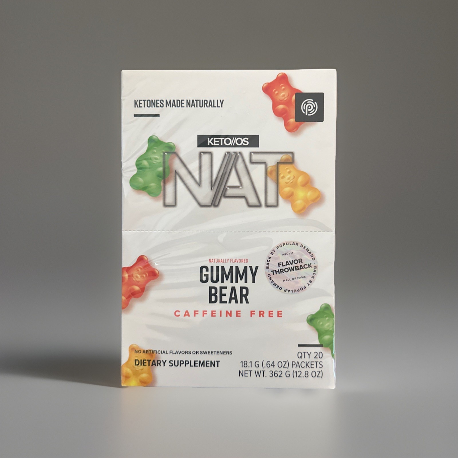 🔥🔥Pruvit Keto OS NAT Ketones Gummy Bear CAFFEINE FREE Sealed 20 PK EXP:05/2027