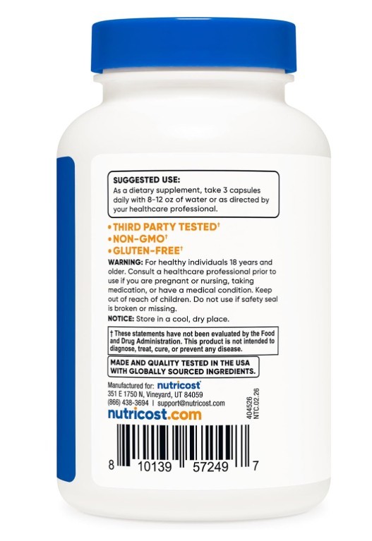 Testosterone Booster Supplement – 1800mg Complex, 30 Servings of 90 Capsules