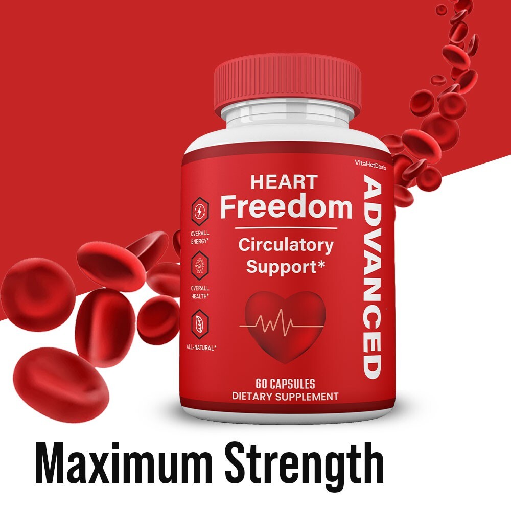 Heart Freedom Capsules, Heart Freedom Pills Circulation & Blood Support (2 pack)