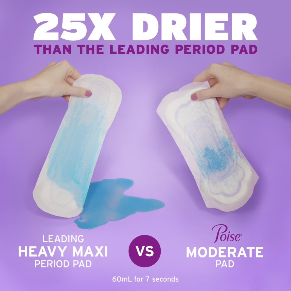 Incontinence Pads for Women Light Absorbency Regular Length 30 Count