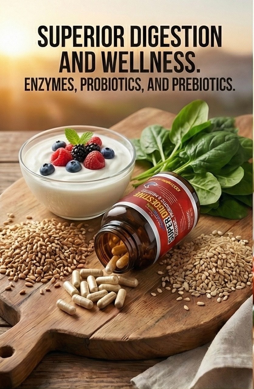 Enhanced Super Digestive Enzymes 100 Caps probiotic & prebiotic