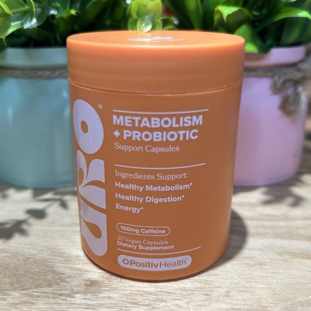 O Positiv Metabolism + Probiotic Support Capsules 30 Vegan Non-GMO Exp 09/27