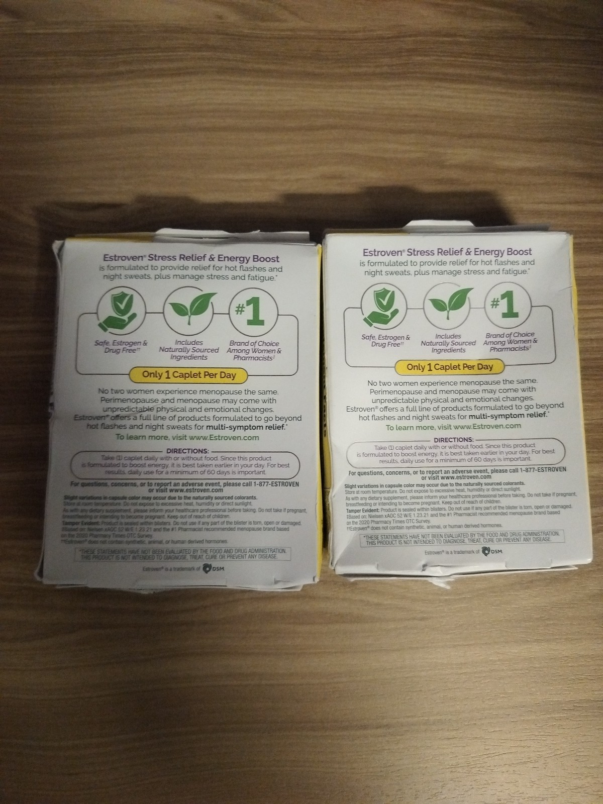 2x Estroven Menopause Relief Stress Relief & Energy Boost Caplets, 56 Caps Total
