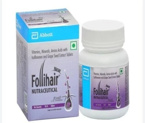 Pack of 2 X Abbott Follihair 30 Tablet for hair growth