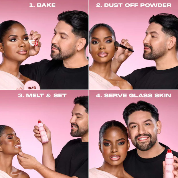 100% Authentic ONE/SIZE by Patrick Starrr Powder Melt Glass Setting Spray,3.4oz