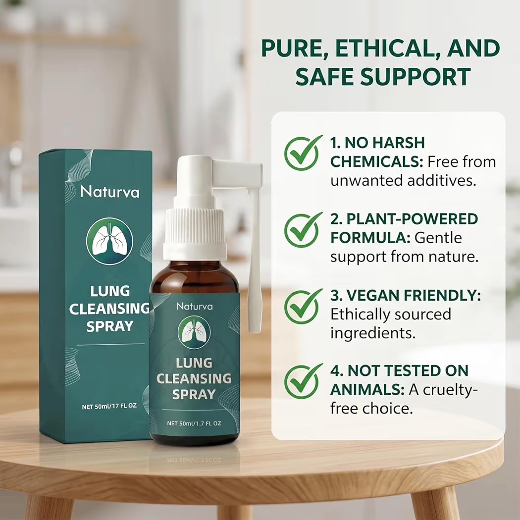 Naturva Lung Cleansing Spray,Calendula Leaf Extract 1 Fl Oz (Pack of 1), 1pcs