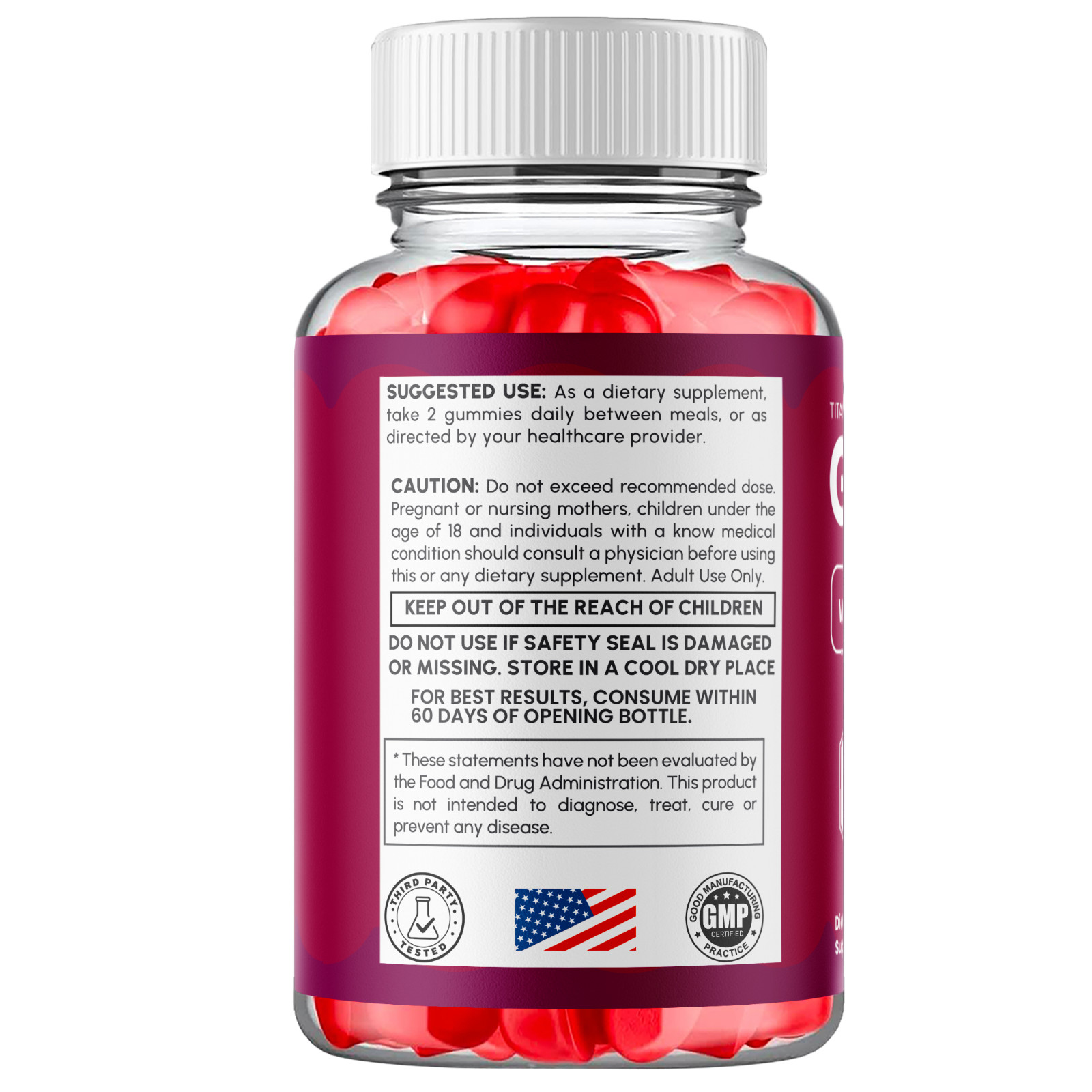 (3 Pack) Gumitide ACV Gummys 1000MG Advanced Gumi Tide Supplement 180 Gummies