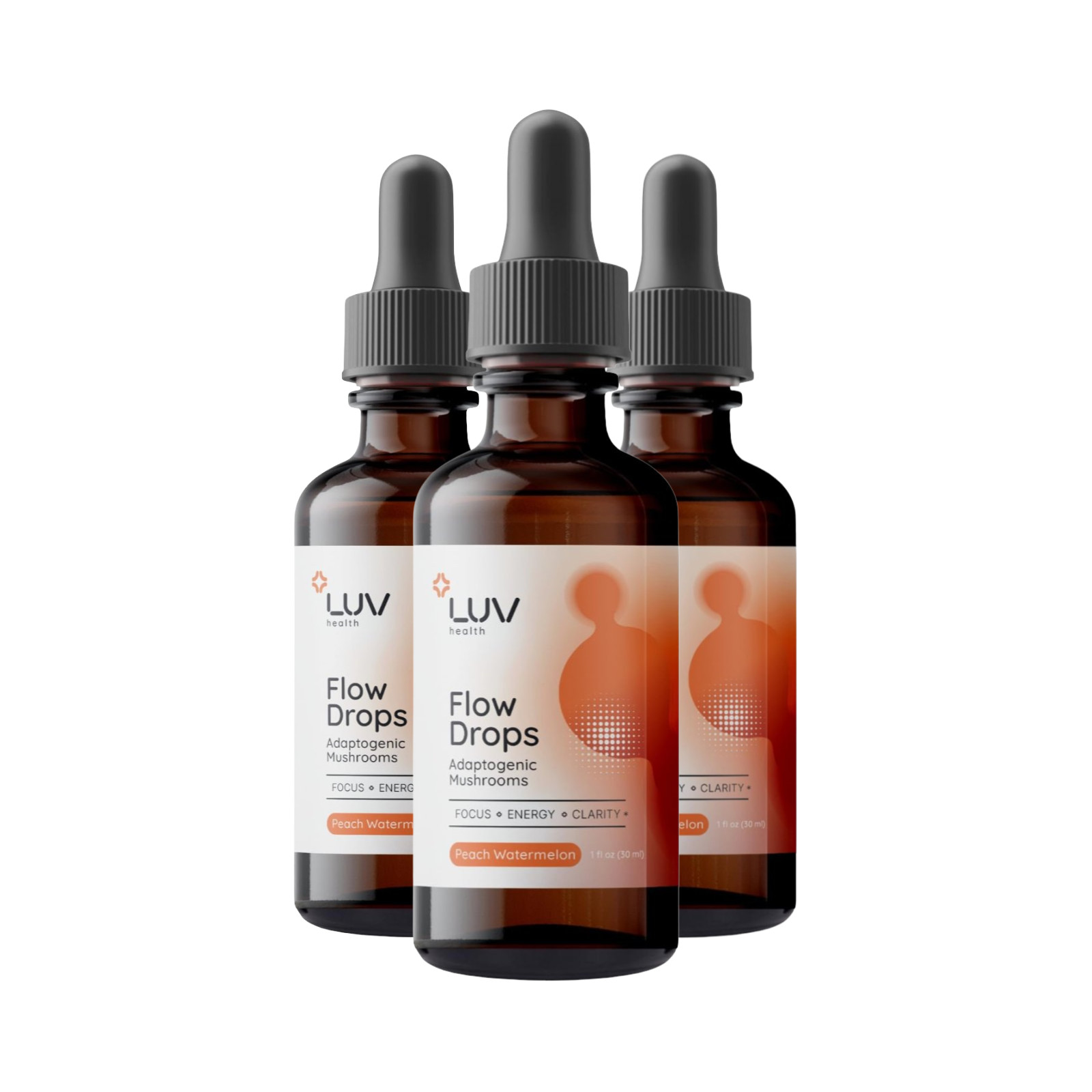 (3-Pack) LUV Wellness Flow Drops – Health Mushroom Flow LUV Adaptogen Blend