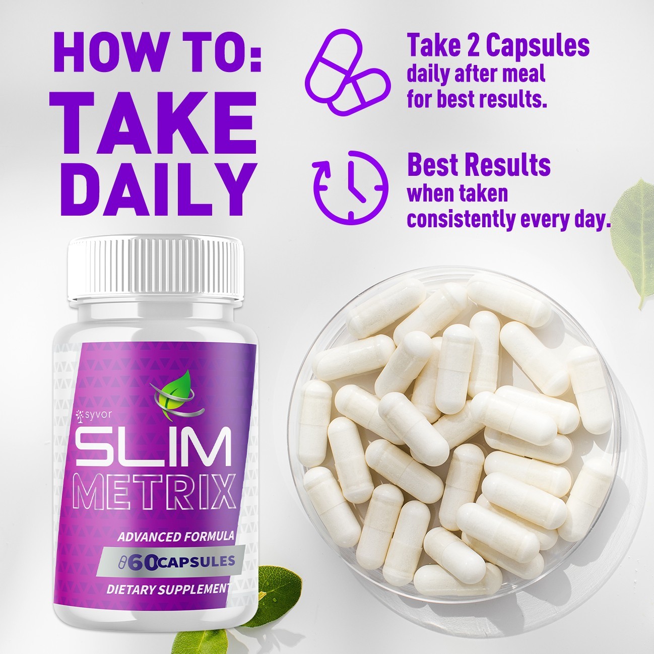 (5 Pack) Slim Metrix Advanced Formula Energy & Fitness SlimMetrix 300 Capsules