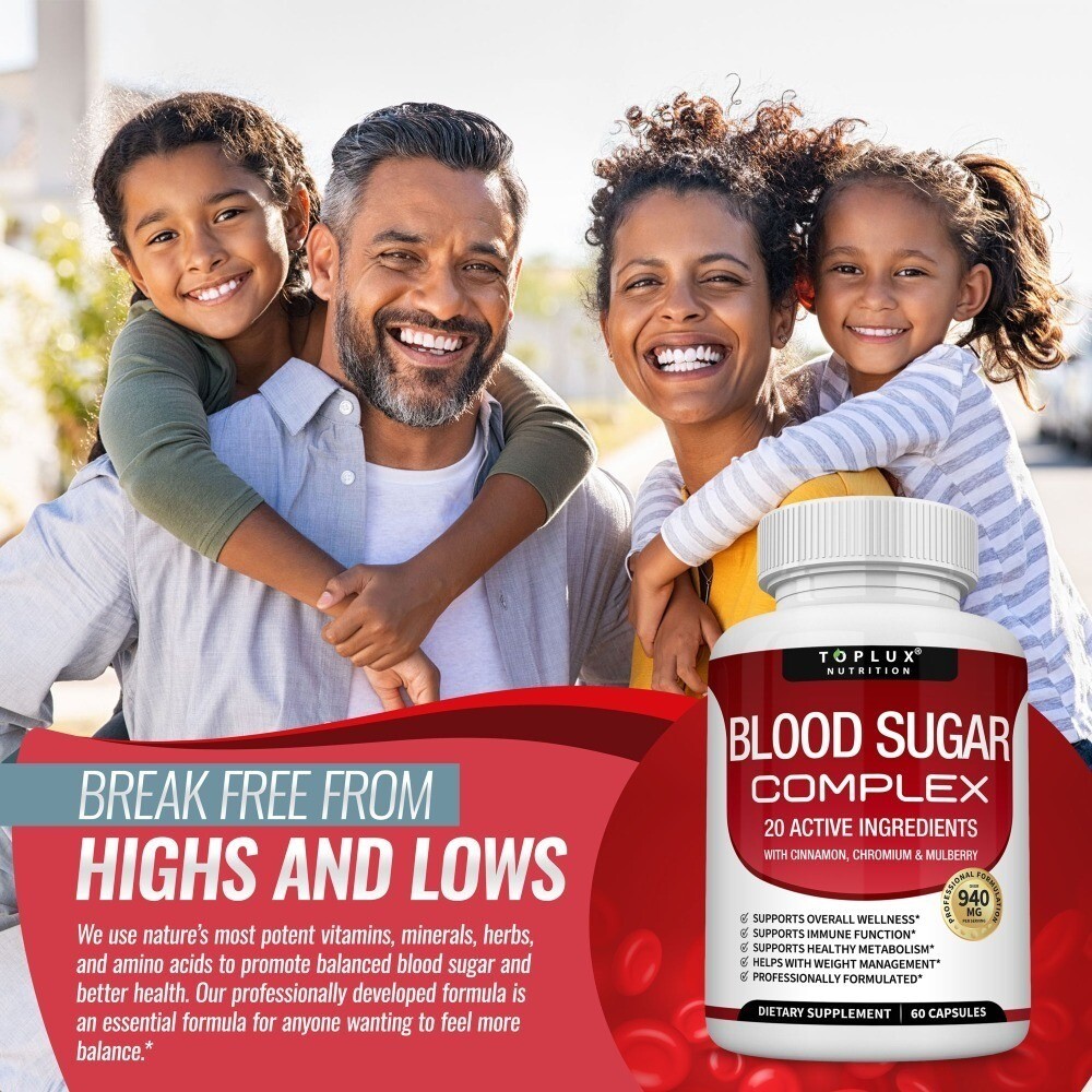 Blood Sugar Complex w/ Cinnamon, Chromium & Mulberry 60 Capsules