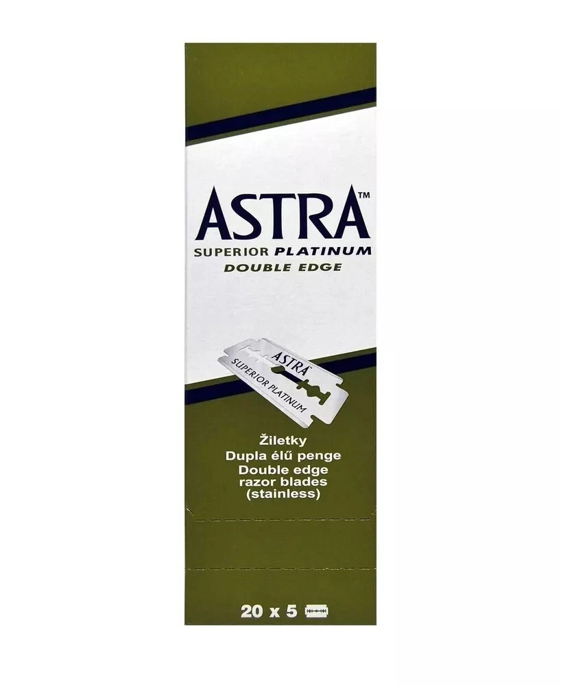 ASTRA Superior Platinum Double Edge Shaving Blades X100